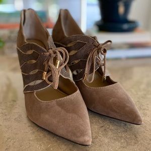 Isola suede lace up pumps